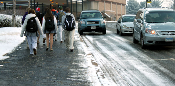 School opens on time despite icy conditions