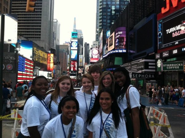 Sarah Ford and students from around the country at the Lead America Conference. Ford got to go to New York for the conference and experience the medical field hands on.