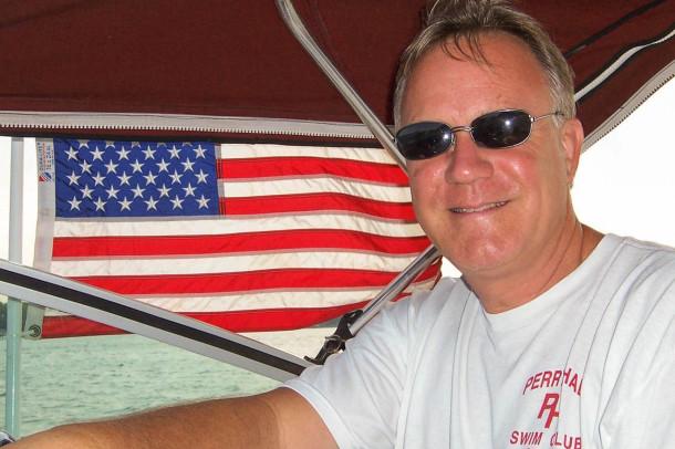 Math teacher Alvin Ward pictured on his boat, The Relation Ship. Ward enjoys vacationing on the water and water skiing.