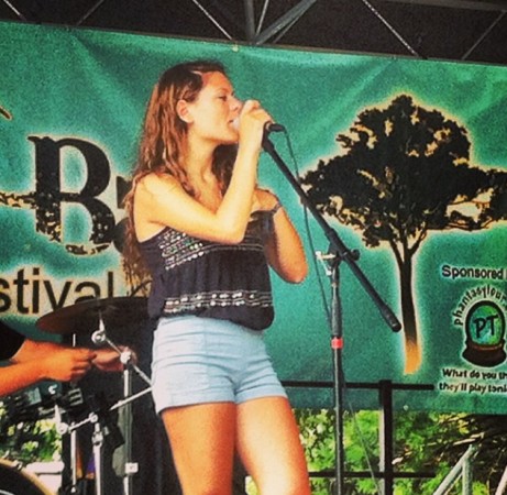 Kleinberg belts out a cover Black Horse and The Cherry Tree by KT Tunstall at the Lunar Bay Festival with her band.  The festival took place in June of 2013 in Havre de Grace. This cover is one of many that is posted on her YouTube channel. 