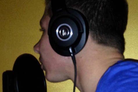 Junior amateur rapper Hayden Delpi experiments in his mini studio. Delpi released a song on Jan. 6, My Life, which can be found on Sound Cloud.