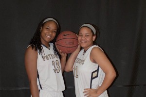 Until this year, varsity center senior Ashley Hunter and varsity small forward freshman Nikki Hunter had never played basketball for the same team. According to them, being on the same team has brought them closer together. 