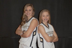 Varsity point guards senior Madison Schutz and freshman Delaney Schutz have played basketball together since middle school at Mountain Christian. Both girls began playing basketball when they were five. 
