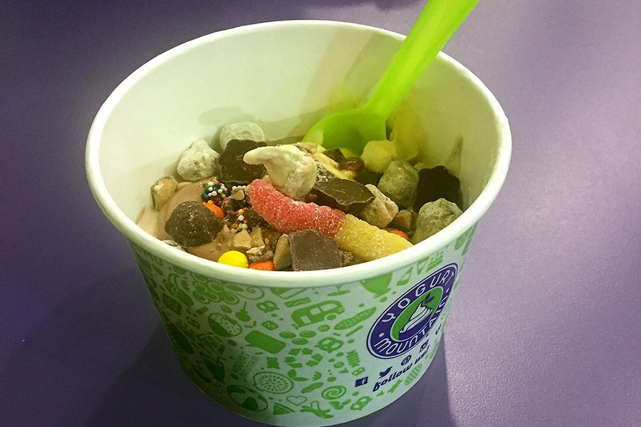 This is the yogurt I made at Yogurt Mountain. Overall my experience and the yogurt were less than adequate. 