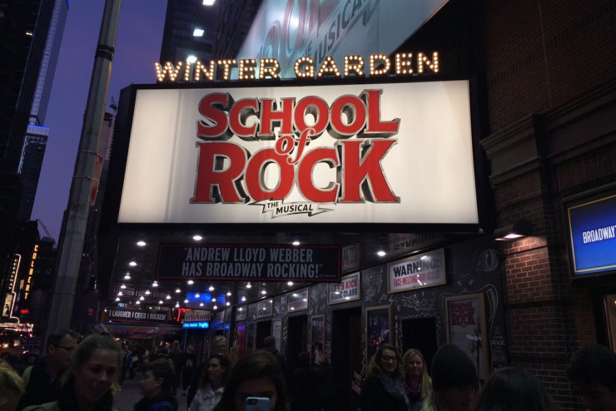 Faculty members Larry Hensely and Kim Brueggemann accompanied a group of students on a trip to New York City on Nov. 12 to see the musical School of Rock at the Winter Garden Theatre. The musical was full of great singing and dancing and overall put on a phenomenal performance.