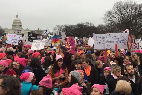 Marchers gather outside of the U.S. Capitol during the Women’s March in Washington, D.C. on Saturday, Jan. 21. An estimated 470,000 people attended the march in D.C., and an estimated five million people attended the 673 sister marches across the world.