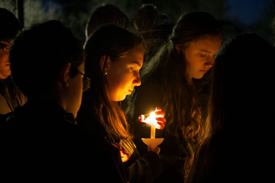 A+student+holds+a+candle+in+memory+of+sophomore+Josh+Hamer+at+the+candlight+vigil+on+Thusday%2C+March+2.+In+addition+to+the+vigil%2C+students+united+together+on+Monday+March+6%2C+the+community+held+a+prayer+service+to+honor+and+celebrate+Josh%E2%80%99s+life.