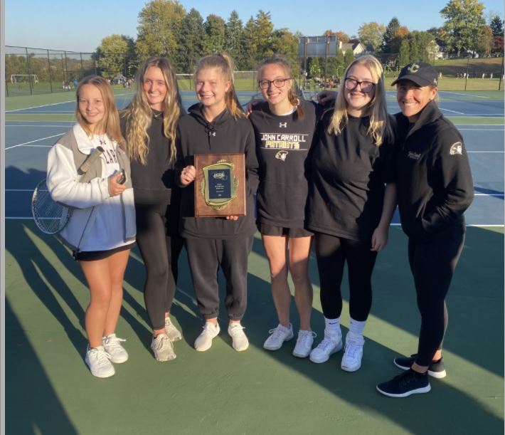 Girls tennis finishes their season undefeated